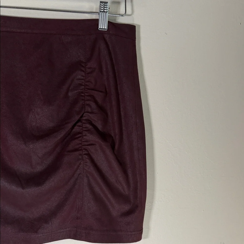 Free People Rich Burgundy Mini Skirt
